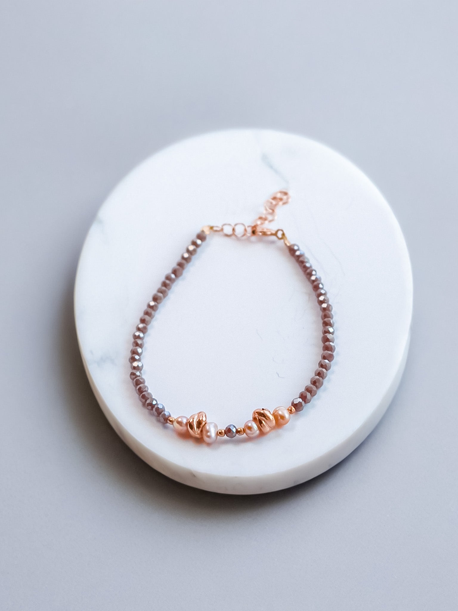 Steinarmband Roségold - Amaris - Lovesign - Handmade in Tyrol